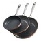 3-Piece Oven-Safe Nonstick Frying Pan Set with Ergonomic Handles and Scratch-Resistant Surface